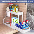 2-Tier Pull-Out Under Sink Organizer / Minimalist Sliding Under-Sink Organize