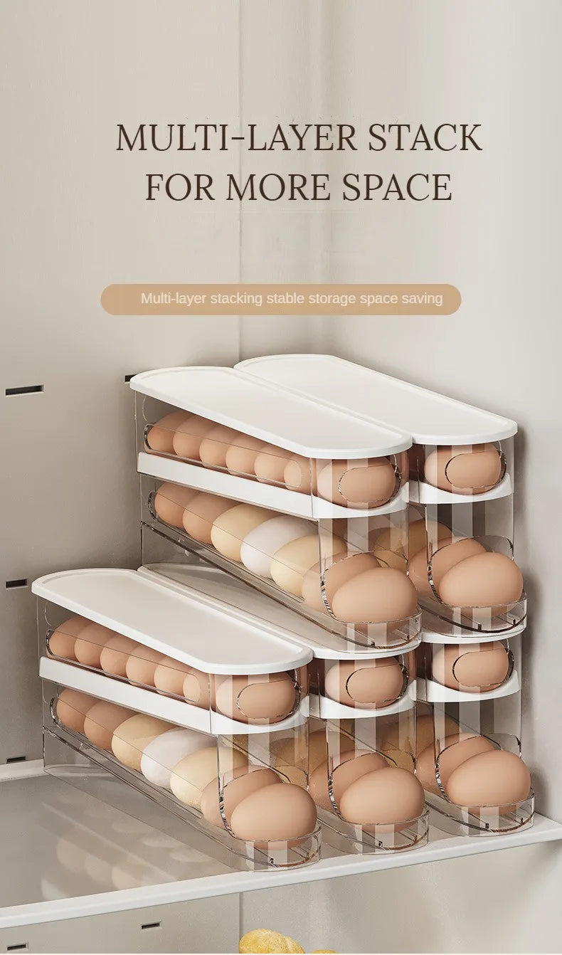 Automatic Rolling Egg Dispenser ou Bilayer Rolling Egg Organizer