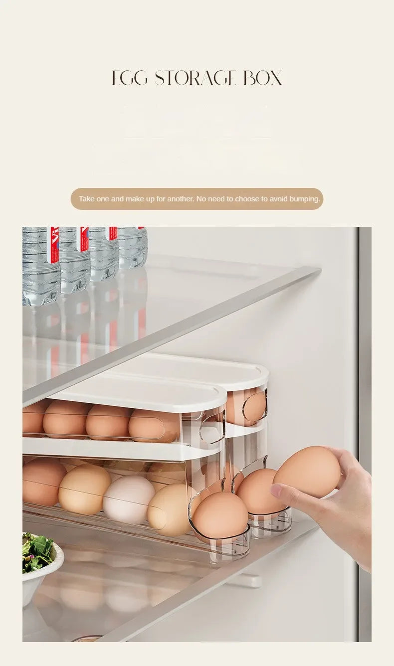 Automatic Rolling Egg Dispenser ou Bilayer Rolling Egg Organizer