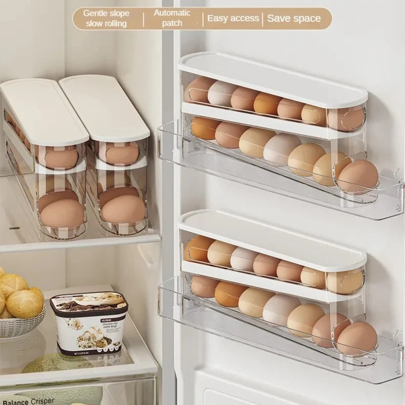 Automatic Rolling Egg Dispenser ou Bilayer Rolling Egg Organizer