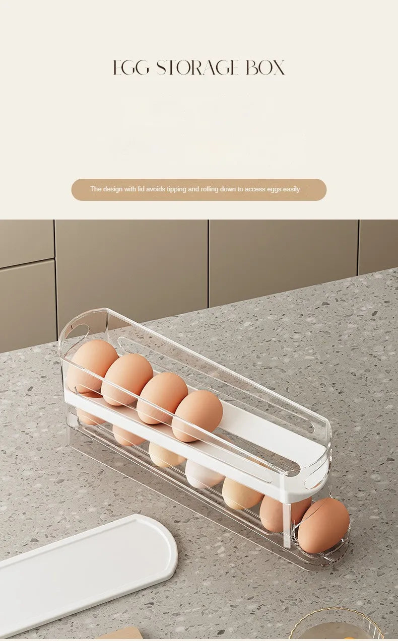 Automatic Rolling Egg Dispenser ou Bilayer Rolling Egg Organizer