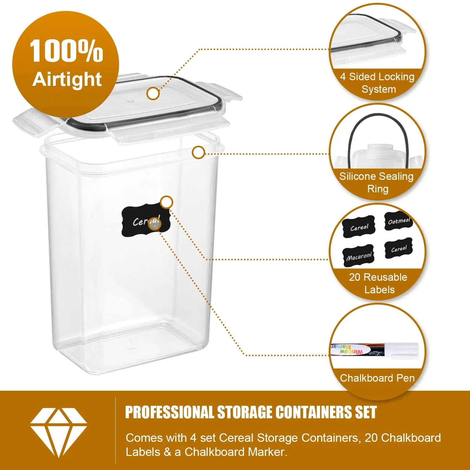 Airtight Food Storage Container Set (7-Piece)