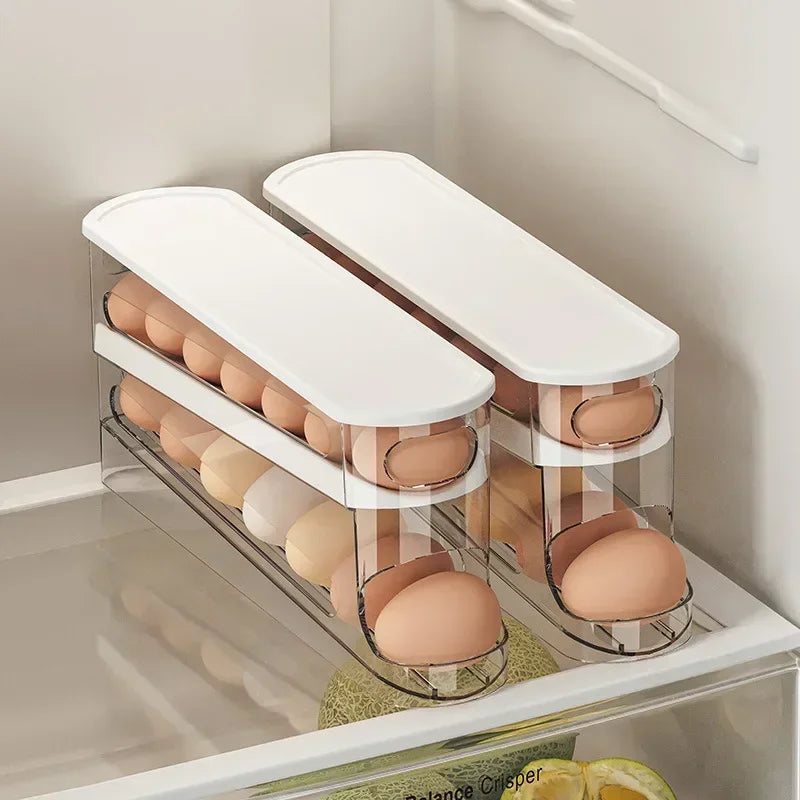 Automatic Rolling Egg Dispenser ou Bilayer Rolling Egg Organizer
