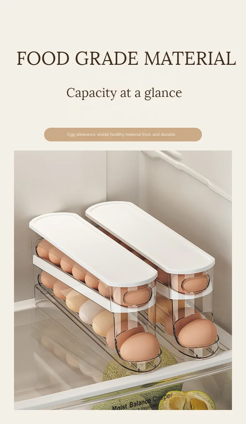 Automatic Rolling Egg Dispenser ou Bilayer Rolling Egg Organizer