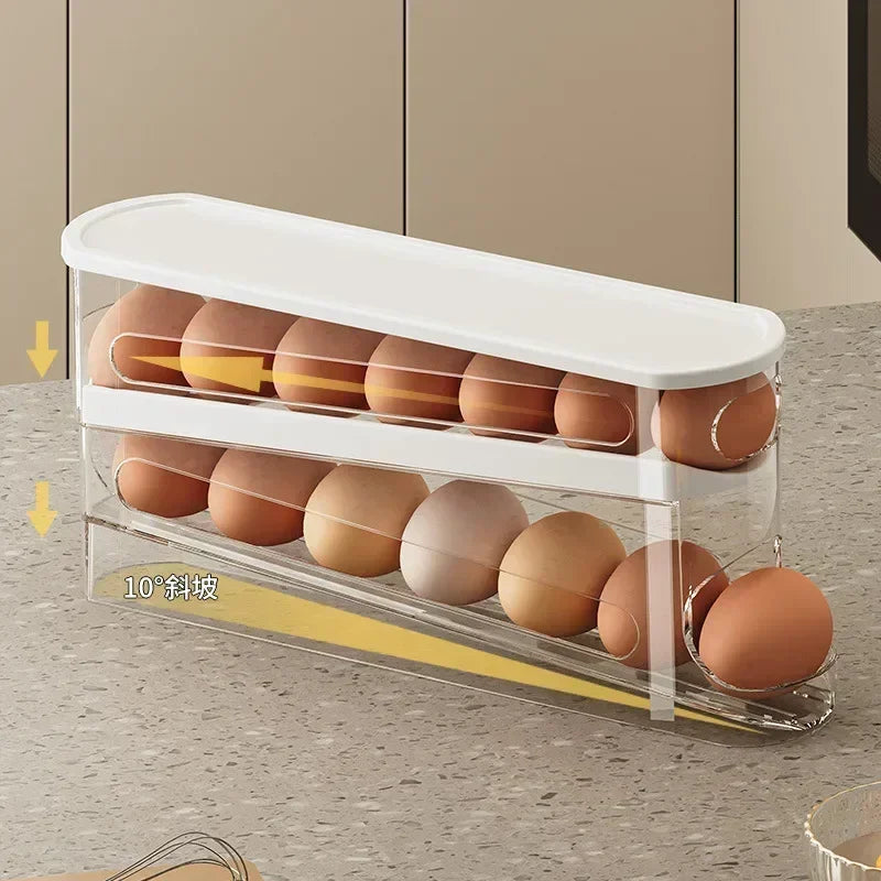 Automatic Rolling Egg Dispenser ou Bilayer Rolling Egg Organizer