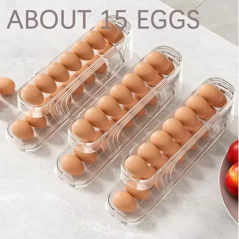 Automatic Rolling Egg Dispenser ou Bilayer Rolling Egg Organizer