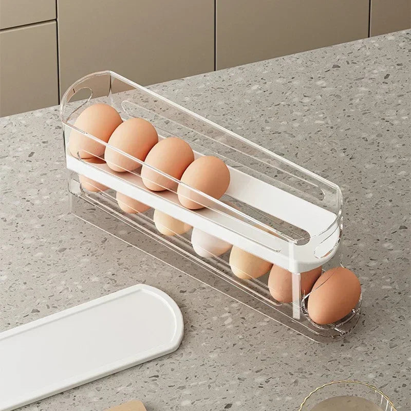 Automatic Rolling Egg Dispenser ou Bilayer Rolling Egg Organizer