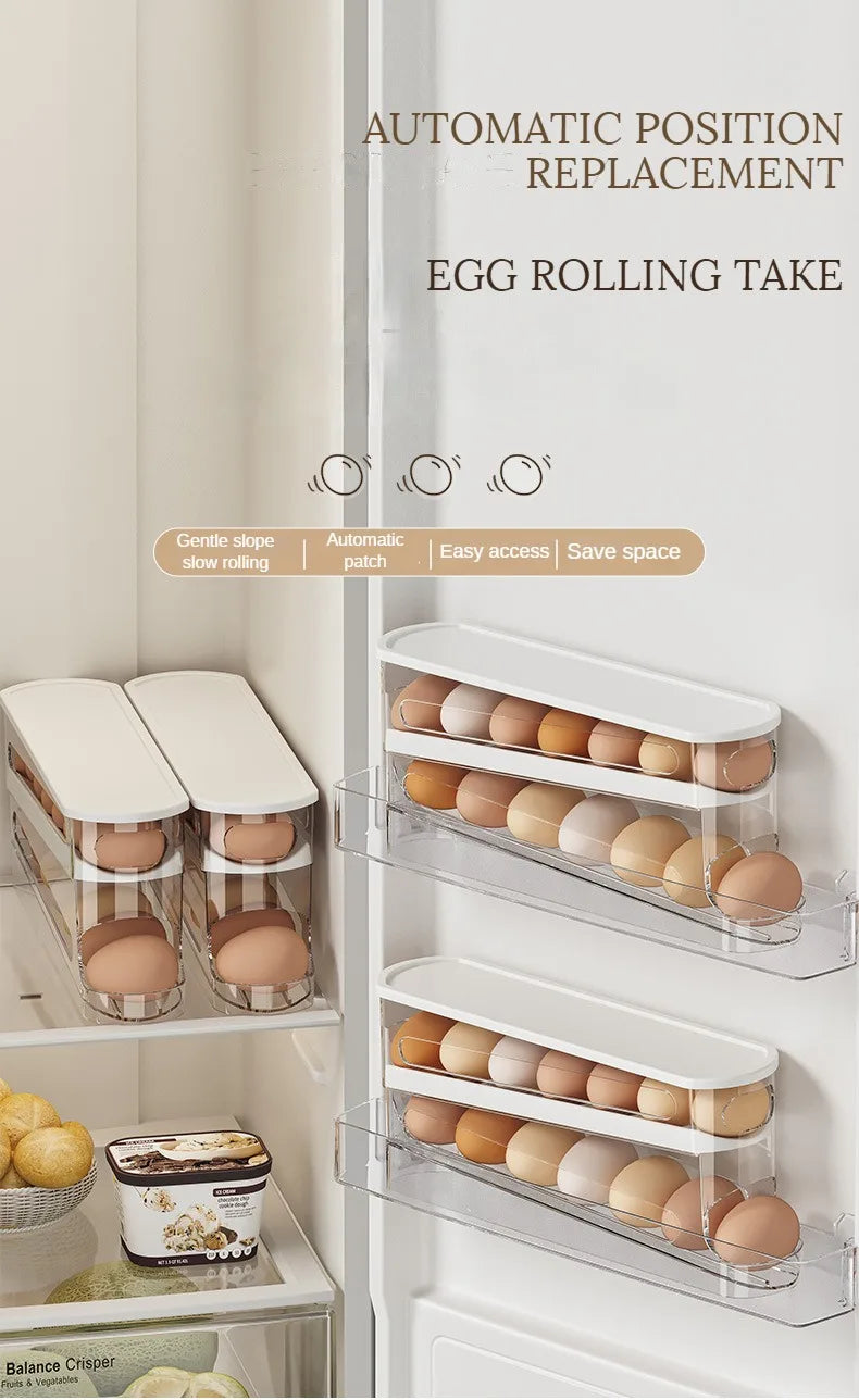 Automatic Rolling Egg Dispenser ou Bilayer Rolling Egg Organizer